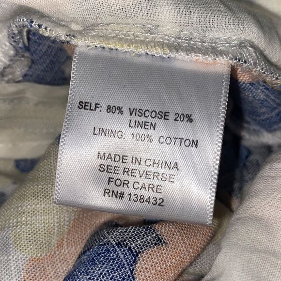 MODCLOTH Plus Size 3X Halter Pin Up Style Retro Floral Linen Jumpsuit - Picture 8 of 8